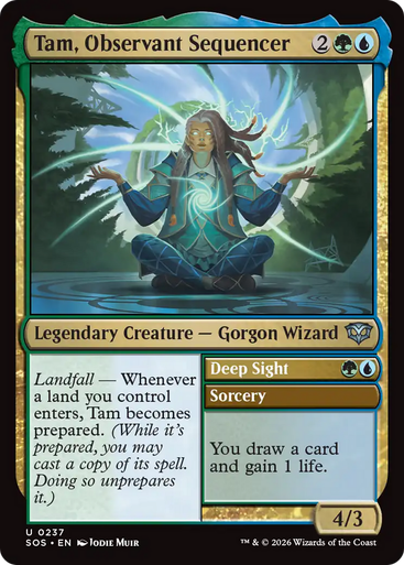 Tam, Observant Sequencer // Deep Sight (Foil) | Secrets of Strixhaven、Magic: The Gathering、kayou