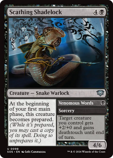 Scathing Shadelock // Venomous Words (Foil) | Secrets of Strixhaven、Magic: The Gathering、kayou