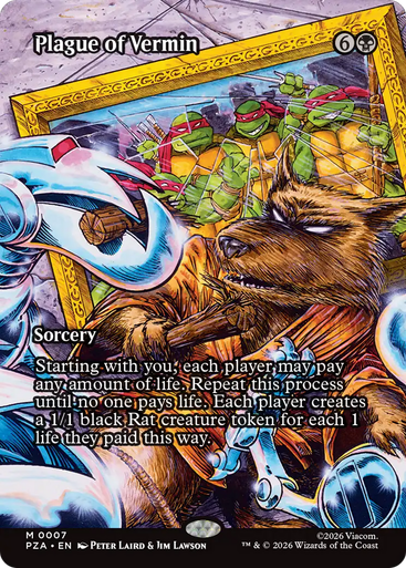 Plague of Vermin (Borderless Source Material Foil) | Teenage Mutant Ninja Turtles Source Material、Magic: The Gathering、kayou