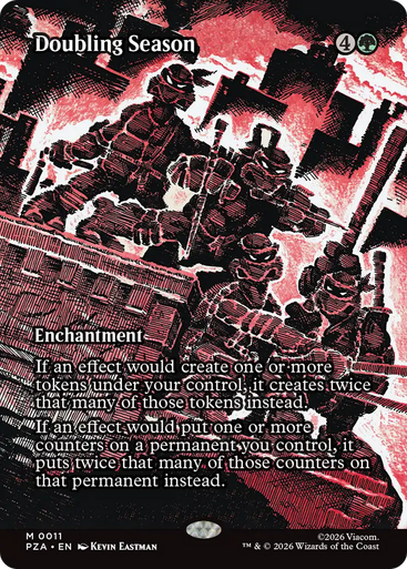 Doubling Season (Borderless Source Material Foil) | Teenage Mutant Ninja Turtles Source Material、Magic: The Gathering、kayou