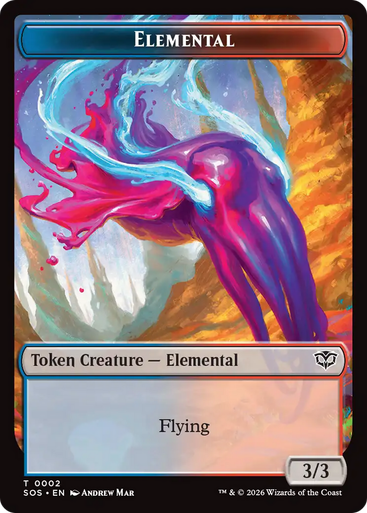 Secrets of Strixhaven - Elemental Token (#2) | Secrets of Strixhaven、Magic: The Gathering、kayou