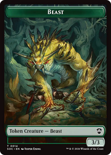 Secrets of Strixhaven Commander - Beast Token (Foil) | Secrets of Strixhaven Commander、Magic: The Gathering、kayou