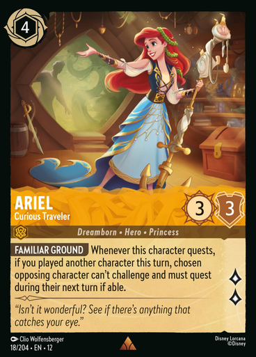 Ariel - Curious Traveler (Foil) | Wilds Unknown、Disney Lorcana、kayou