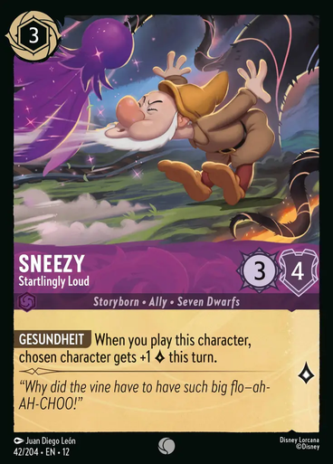 Sneezy - Startlingly Loud (Foil) | Wilds Unknown、Disney Lorcana、kayou