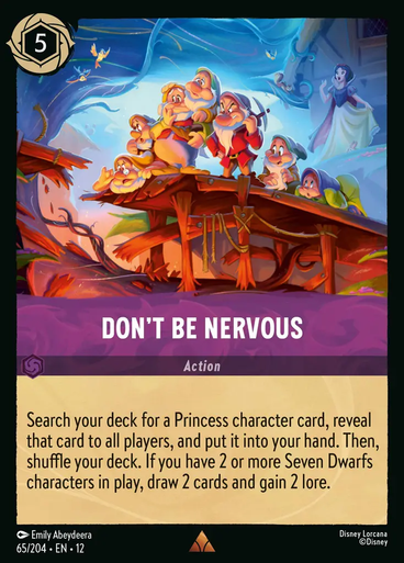 Don't Be Nervous (Foil) | Wilds Unknown、Disney Lorcana、kayou