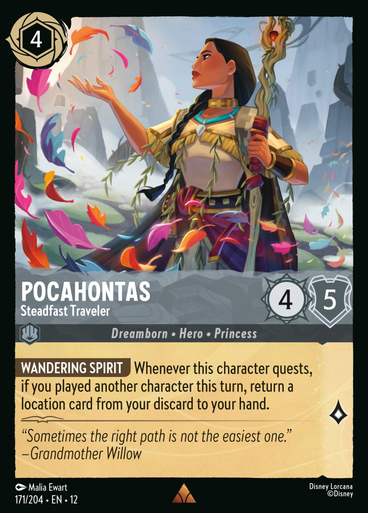 Pocahontas - Steadfast Traveler (Foil) | Wilds Unknown、Disney Lorcana、kayou