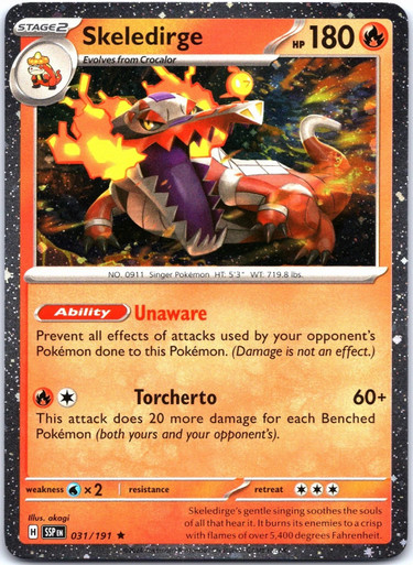 SV Surging Sparks 031/191 Skeledirge (Cosmo Holo)、Pokemon、kayou