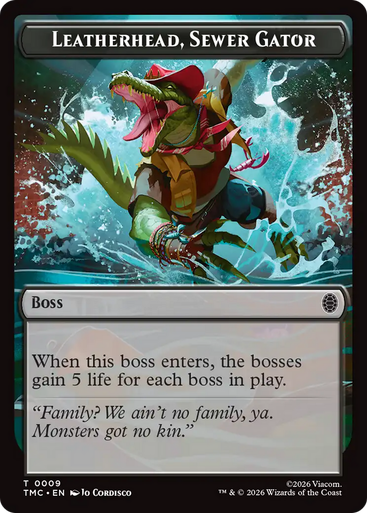 Teenage Mutant Ninja Turtles Commander - Leatherhead, Sewer Gator Token | Teenage Mutant Ninja Turtles Eternal、Magic: The Gathering、kayou
