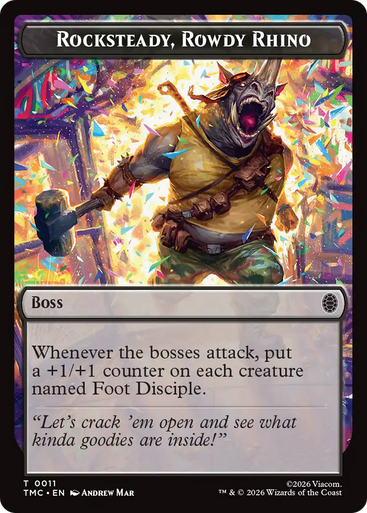 Teenage Mutant Ninja Turtles Commander - Rocksteady, Rowdy Rhino Token | Teenage Mutant Ninja Turtles Eternal、Magic: The Gathering、kayou