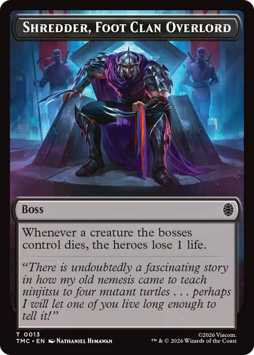 Teenage Mutant Ninja Turtles Commander - Shredder, Foot Clan Overlord Token | Teenage Mutant Ninja Turtles Eternal、Magic: The Gathering、kayou