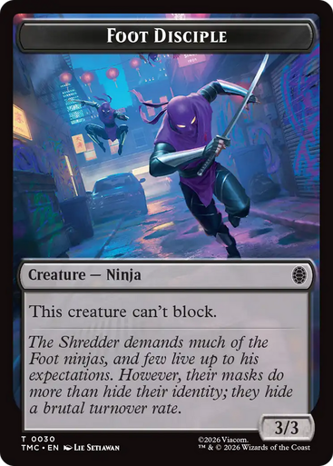 Teenage Mutant Ninja Turtles Commander - Foot Disciple Token | Teenage Mutant Ninja Turtles Eternal、Magic: The Gathering、kayou