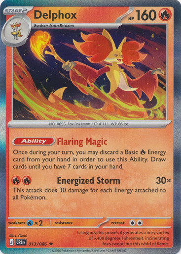 ME Chaos Rising 013/086 Delphox (Holo)、Pokemon、kayou