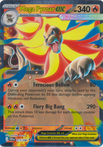 ME Chaos Rising 015/086 Mega Pyroar ex (Half Art)、Pokemon、kayou