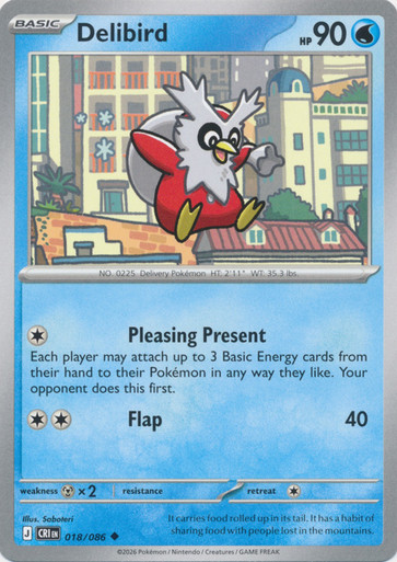 ME Chaos Rising 018/086 Delibird、Pokemon、kayou