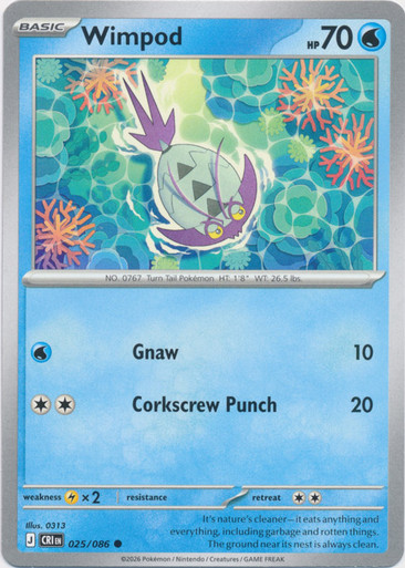 ME Chaos Rising 025/086 Wimpod、Pokemon、kayou