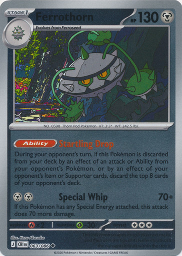ME Chaos Rising 063/086 Ferrothorn (Reverse Holo)、Pokemon、kayou
