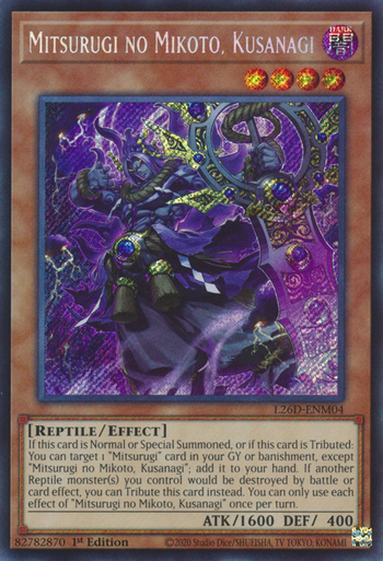 L26D-ENM04 Mitsurugi no Mikoto, Kusanagi、Yu-Gi-Oh!、kayou
