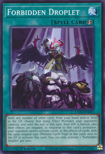 L26D-ENM13 Forbidden Droplet、Yu-Gi-Oh!、kayou