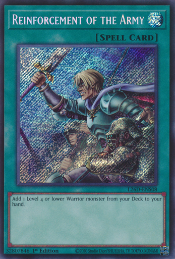 L26D-ENS08 Reinforcement of the Army (Secret Rare)、Yu-Gi-Oh!、kayou