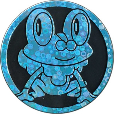 Black & Blue Bubble Pattern Froakie Oversized Coin、Pokemon、kayou