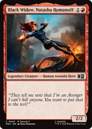 Black Widow, Natasha Romanoff (Tutorial) | Marvel Super Heroes Commander、Magic: The Gathering、kayou