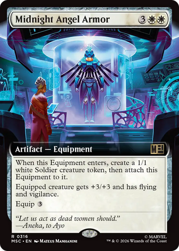 Midnight Angel Armor (Extended Art) | Marvel Super Heroes Commander、Magic: The Gathering、kayou