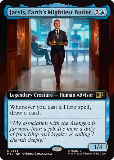 Jarvis, Earth's Mightiest Butler (Extended Art) | Marvel Super Heroes Commander、Magic: The Gathering、kayou