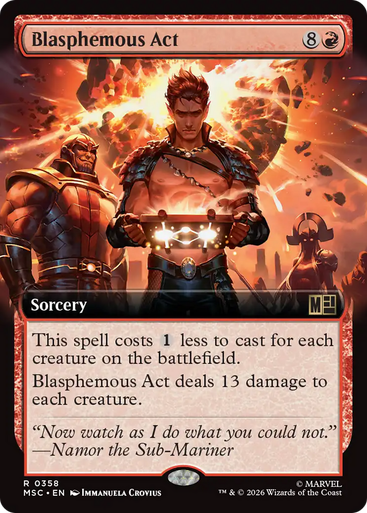 Blasphemous Act (Extended Art) | Marvel Super Heroes Commander、Magic: The Gathering、kayou