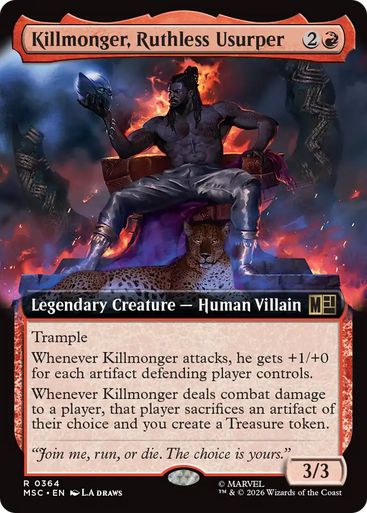 Killmonger, Ruthless Usurper (Extended Art) | Marvel Super Heroes Commander、Magic: The Gathering、kayou