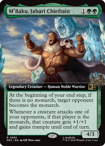 M'Baku, Jabari Chieftain (Extended Art) | Marvel Super Heroes Commander、Magic: The Gathering、kayou