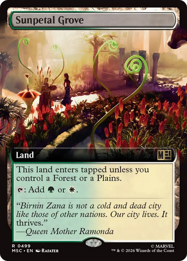 Sunpetal Grove (Extended Art) | Marvel Super Heroes Commander、Magic: The Gathering、kayou