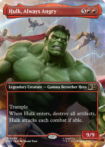 Hulk, Always Angry (Borderless Scene) | Marvel Super Heroes Commander、Magic: The Gathering、kayou