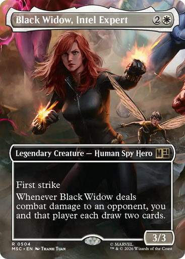 Black Widow, Intel Expert (Borderless Scene) | Marvel Super Heroes Commander、Magic: The Gathering、kayou