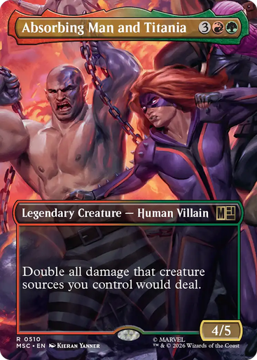Absorbing Man and Titania (Borderless Scene) | Marvel Super Heroes Commander、Magic: The Gathering、kayou