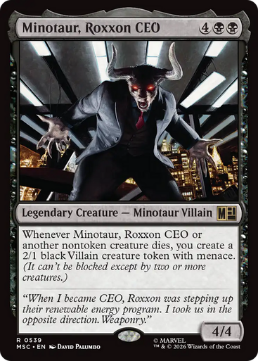 Minotaur, Roxxon CEO | Marvel Super Heroes Commander、Magic: The Gathering、kayou