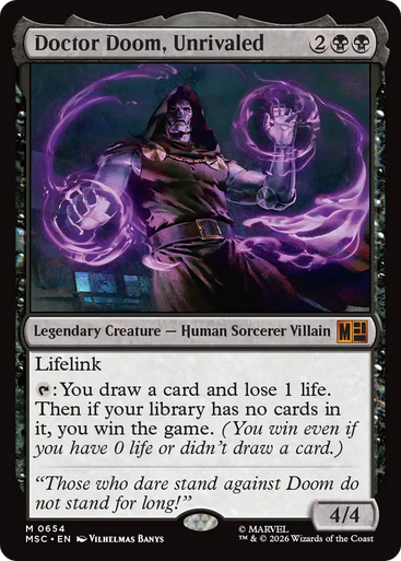 Doctor Doom, Unrivaled (Foil) | Marvel Super Heroes Commander、Magic: The Gathering、kayou