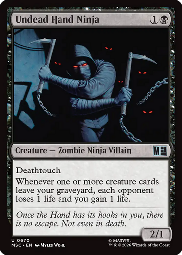 Undead Hand Ninja (Foil) | Marvel Super Heroes Commander、Magic: The Gathering、kayou