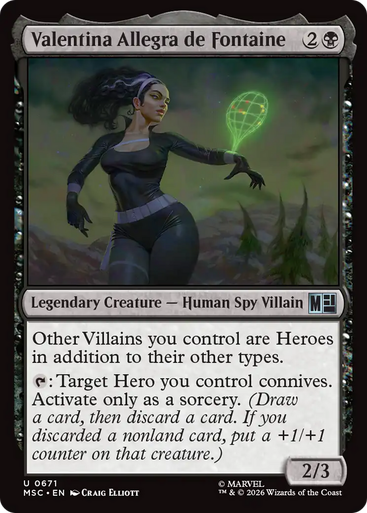 Valentina Allegra de Fontaine (Foil) | Marvel Super Heroes Commander、Magic: The Gathering、kayou