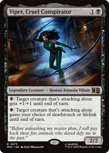 Viper, Cruel Conspirator (Foil) | Marvel Super Heroes Commander、Magic: The Gathering、kayou