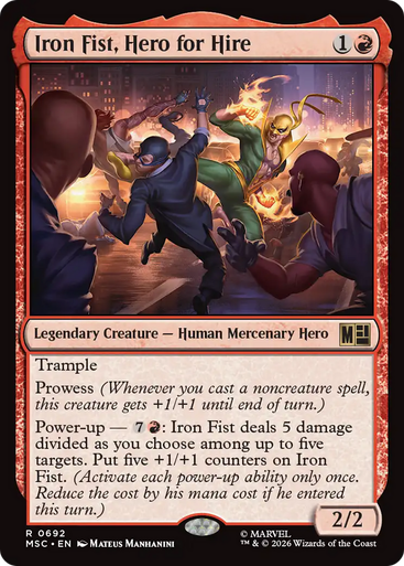 Iron Fist, Hero for Hire (Foil) | Marvel Super Heroes Commander、Magic: The Gathering、kayou