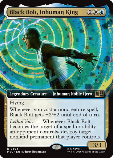Black Bolt, Inhuman King (Extended Art) | Marvel Super Heroes Commander、Magic: The Gathering、kayou