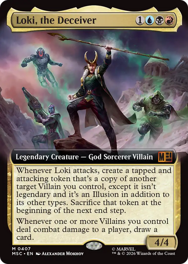Loki, the Deceiver (Extended Art) | Marvel Super Heroes Commander、Magic: The Gathering、kayou