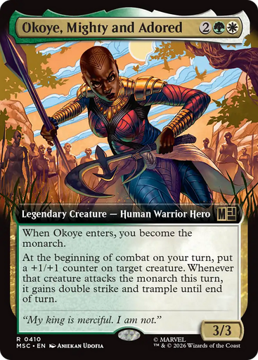 Okoye, Mighty and Adored (Extended Art) | Marvel Super Heroes Commander、Magic: The Gathering、kayou