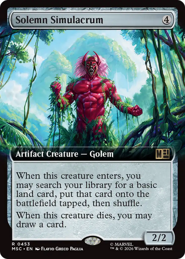 Solemn Simulacrum (Extended Art) | Marvel Super Heroes Commander、Magic: The Gathering、kayou