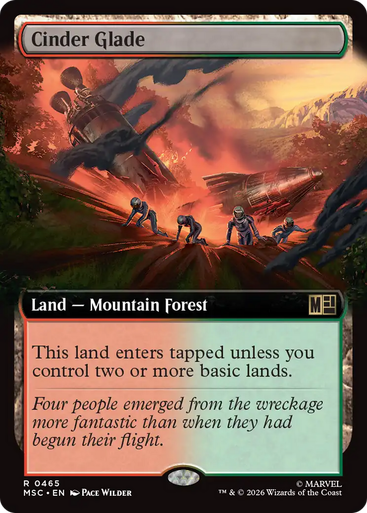 Cinder Glade (Extended Art) | Marvel Super Heroes Commander、Magic: The Gathering、kayou