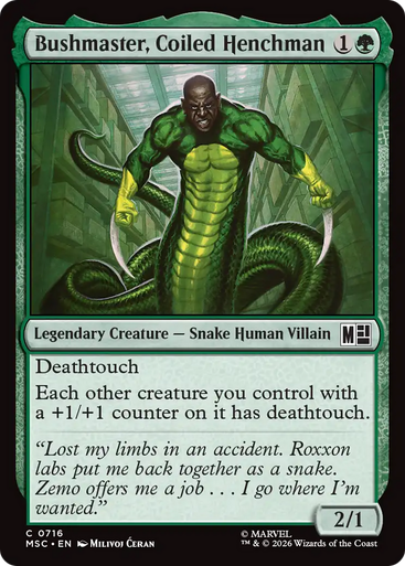 Bushmaster, Coiled Henchman (Foil) | Marvel Super Heroes Commander、Magic: The Gathering、kayou