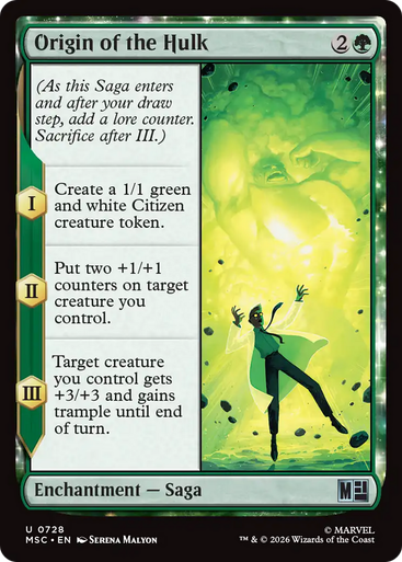 Origin of the Hulk (Foil) | Marvel Super Heroes Commander、Magic: The Gathering、kayou