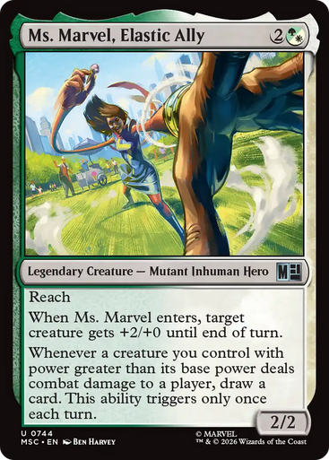 Ms. Marvel, Elastic Ally (Foil) | Marvel Super Heroes Commander、Magic: The Gathering、kayou