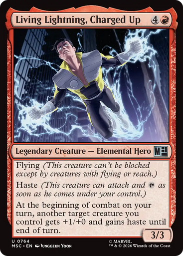 Living Lightning, Charged Up (Foil) | Marvel Super Heroes Commander、Magic: The Gathering、kayou