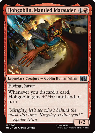 Hobgoblin, Mantled Marauder (Foil) | Marvel Super Heroes Commander、Magic: The Gathering、kayou